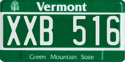 VT license plate XXB516