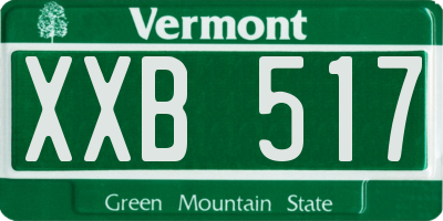 VT license plate XXB517