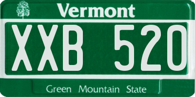 VT license plate XXB520
