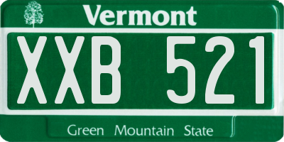VT license plate XXB521