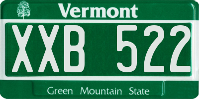 VT license plate XXB522