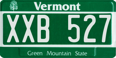 VT license plate XXB527