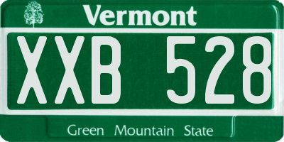 VT license plate XXB528