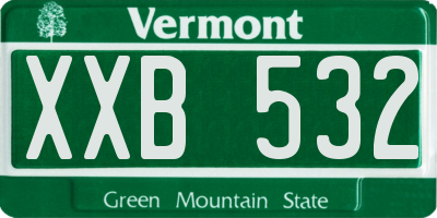 VT license plate XXB532