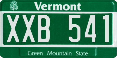 VT license plate XXB541