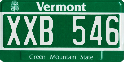 VT license plate XXB546