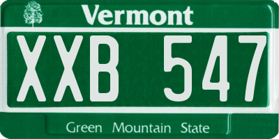 VT license plate XXB547