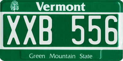 VT license plate XXB556