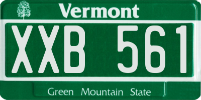 VT license plate XXB561