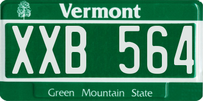 VT license plate XXB564