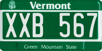 VT license plate XXB567