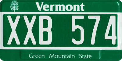 VT license plate XXB574