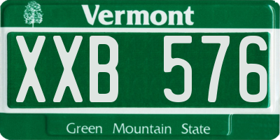 VT license plate XXB576