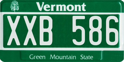 VT license plate XXB586