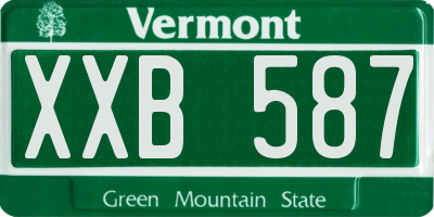 VT license plate XXB587