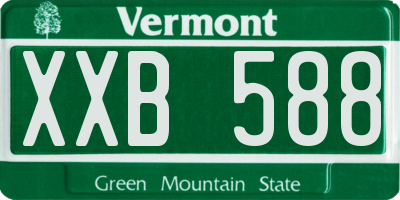 VT license plate XXB588
