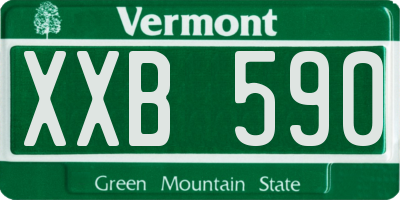 VT license plate XXB590