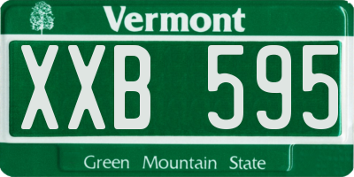 VT license plate XXB595