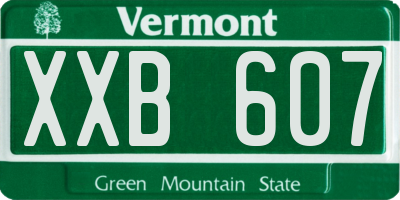 VT license plate XXB607