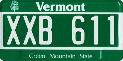 VT license plate XXB611