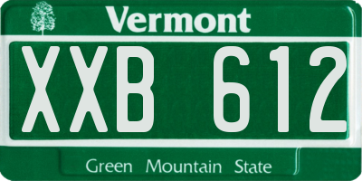 VT license plate XXB612