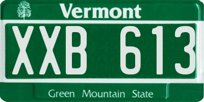 VT license plate XXB613