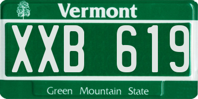 VT license plate XXB619