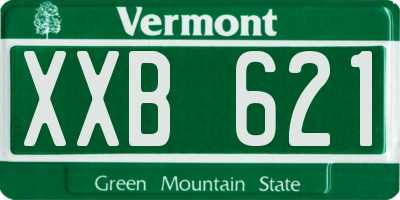 VT license plate XXB621
