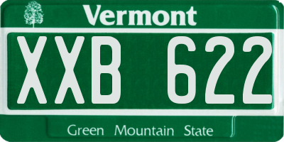 VT license plate XXB622