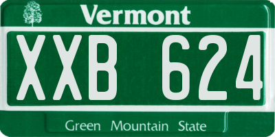 VT license plate XXB624