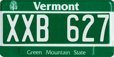 VT license plate XXB627