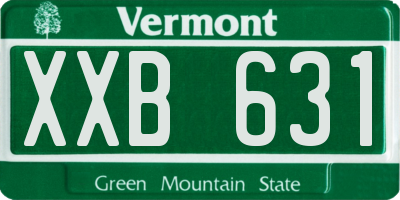 VT license plate XXB631