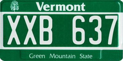 VT license plate XXB637