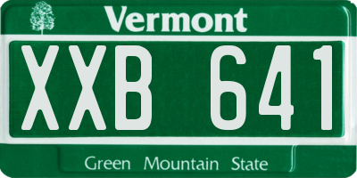 VT license plate XXB641