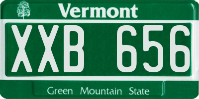 VT license plate XXB656