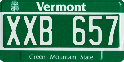 VT license plate XXB657