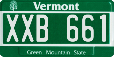 VT license plate XXB661