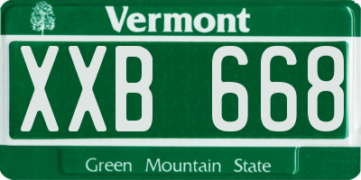 VT license plate XXB668