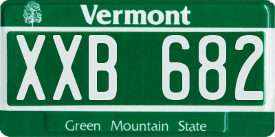 VT license plate XXB682