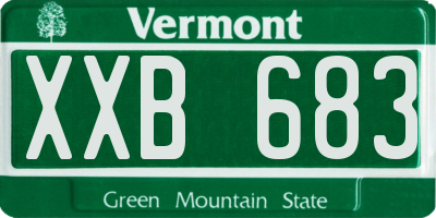 VT license plate XXB683