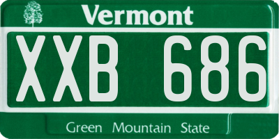 VT license plate XXB686