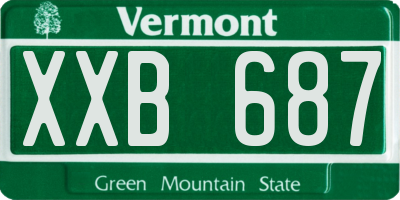 VT license plate XXB687