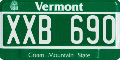 VT license plate XXB690