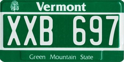 VT license plate XXB697