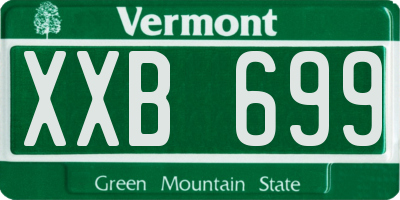 VT license plate XXB699