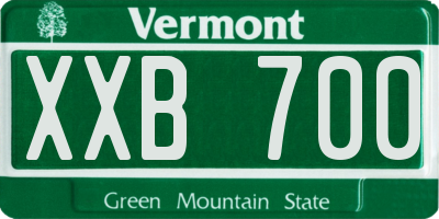 VT license plate XXB700