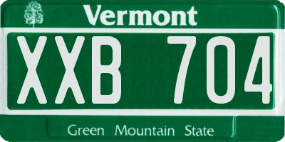 VT license plate XXB704