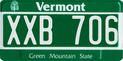 VT license plate XXB706