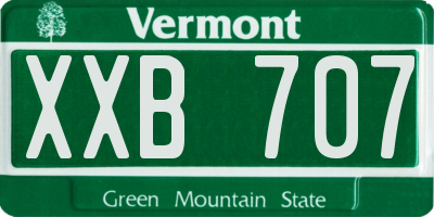 VT license plate XXB707