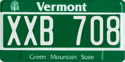 VT license plate XXB708
